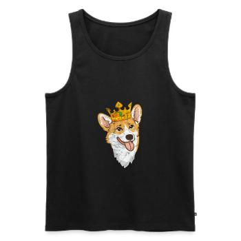 Welsh Corgi Dog Dog Dog Race Cadeau - Débardeur bio Premium Homme - noir - Devant - Michal (187cm)