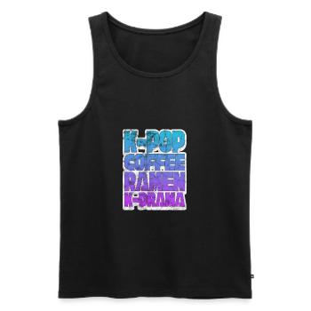 K-Pop Café Ramen Coréen Corée Kpop Cadeau - Débardeur bio Premium Homme - noir - Devant - Michal (187cm)