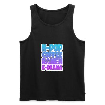 K-Pop Café Ramen - Débardeur bio Premium Homme - noir - Devant - Michal (187cm)
