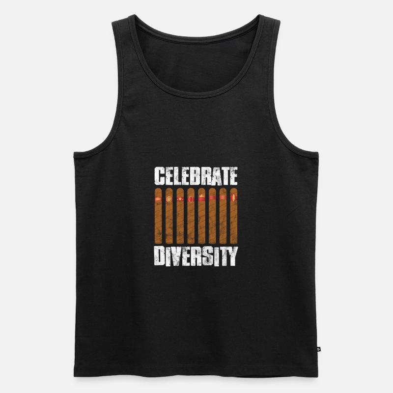Zigarre - Männer Premium Bio Tank Top - Schwarz