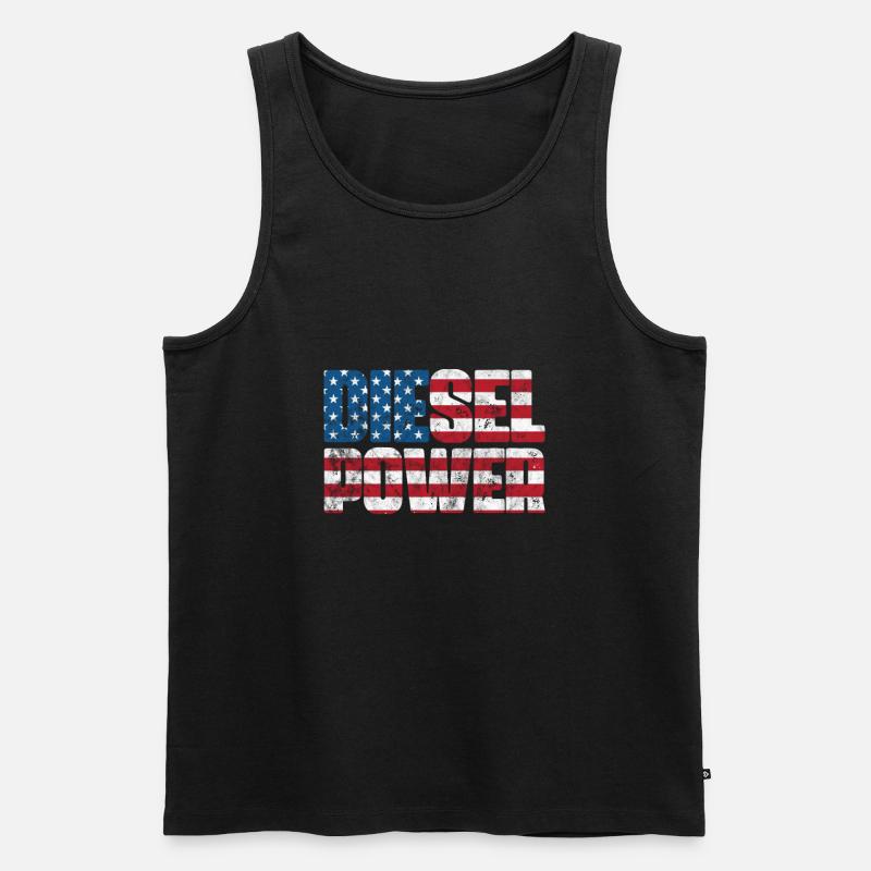 Diesel Amerika - Männer Premium Bio Tank Top - Schwarz