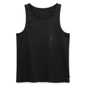 K-Pop - Männer Premium Bio Tank Top - Schwarz - Vorne - AI Model Male 178 light (178cm)