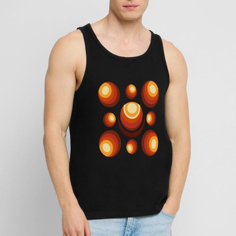 70s Wallpaper Pattern Retro Circle Pattern Men's Premium Organic Tank Top