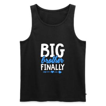 Big Brother Sibling Sister Gift - Men's Premium Organic Tank Top - black - Front - Michal (187cm)