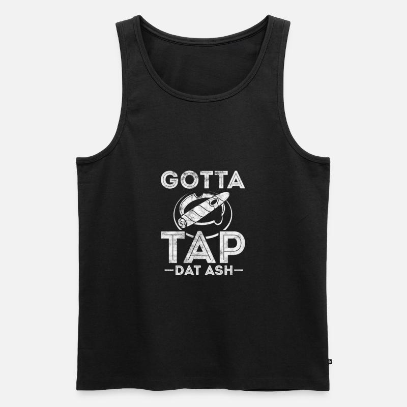 Zigarre - Männer Premium Bio Tank Top - Schwarz
