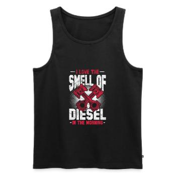 Diesel - Männer Premium Bio Tank Top - Schwarz - Vorne - AI Model Male 178 light (178cm)