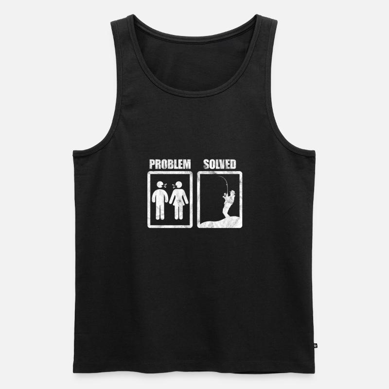 Angler - Männer Premium Bio Tank Top - Schwarz