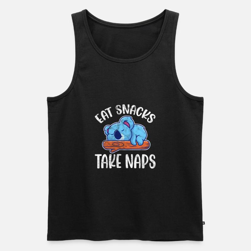 Koala - Männer Premium Bio Tank Top - Schwarz
