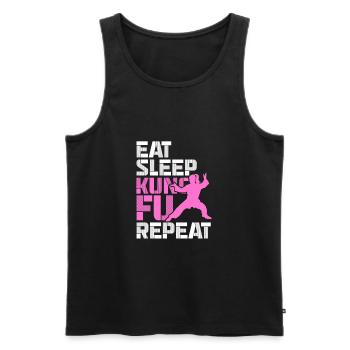 Kung Fu Kampfsport Kampfkunst Sport Geschenk - Männer Premium Bio Tank Top - Schwarz - Vorne - Michal (187cm)
