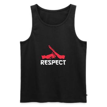 Kung Fu Kampfsport Kampfkunst Sport Geschenk - Männer Premium Bio Tank Top - Schwarz - Vorne - Michal (187cm)