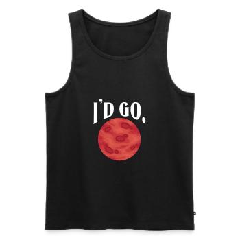 Mars Red Planet Space Astronaut Cadeau - Débardeur bio Premium Homme - noir - Devant - AI Model Male 178 light (178cm)