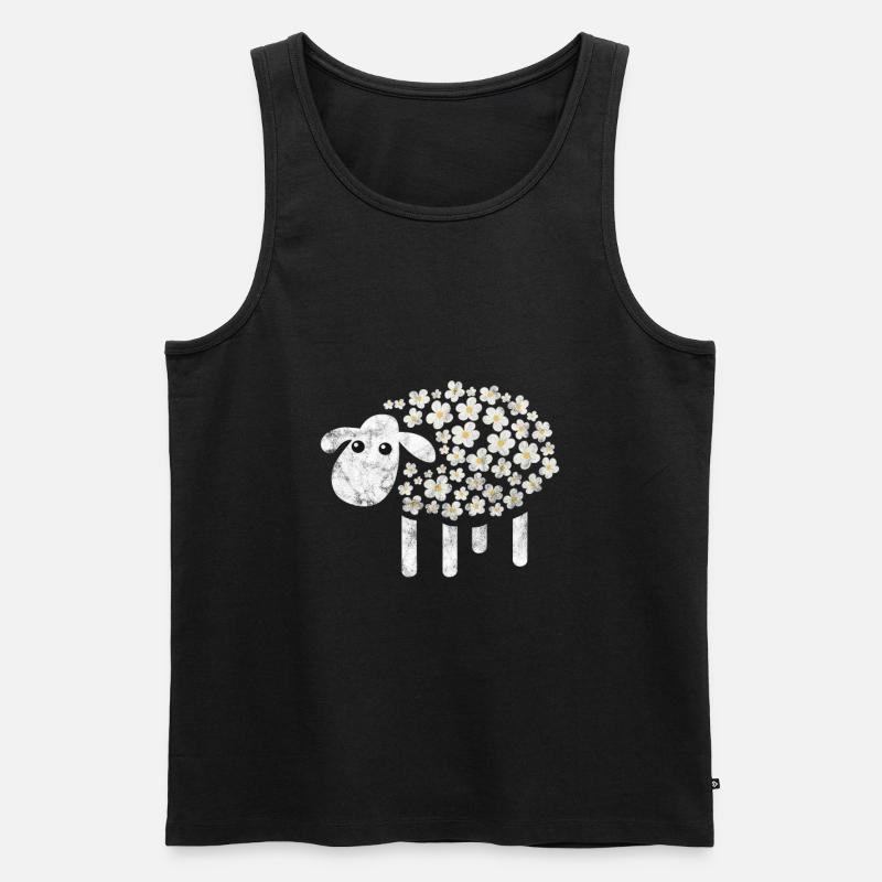 Moutons Élevage Élevage Mouton Chèvre Cadeau - Débardeur bio Premium Homme - noir
