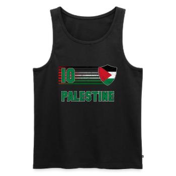 Palestine Football Team - Men's Premium Organic Tank Top - black - Front - AI Model Male 178 light (178cm)