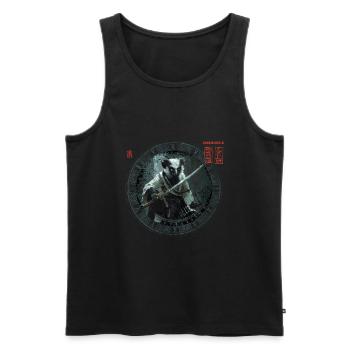 Chemise de jeu de société, jeu de société, Vari Druide en colère - Débardeur bio Premium Homme - noir - Devant - AI Model Male 178 light (178cm)