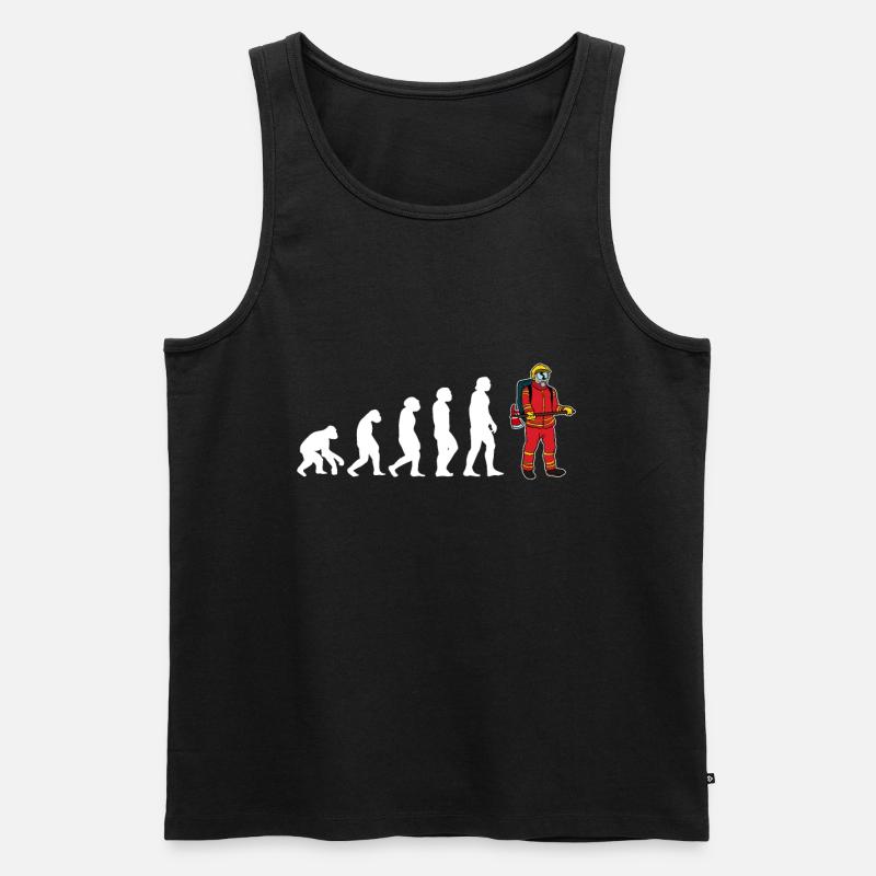 Evolution Firefighter Fire Brigade - Men's Premium Organic Tank Top - black