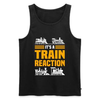 Modellbahn Zug Sammler Lokomotive - Männer Premium Bio Tank Top - Schwarz - Vorne - Michal (187cm)