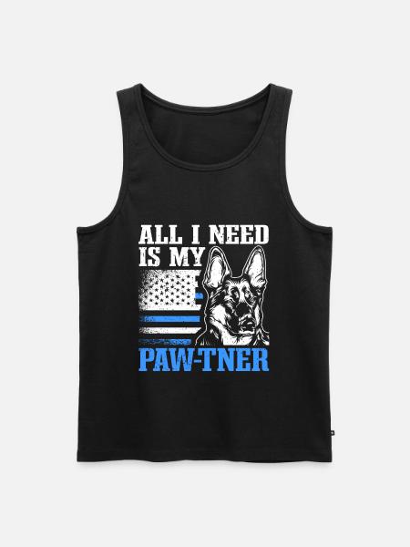 Polizist Polizeihund - Männer Premium Bio Tank Top - Schwarz