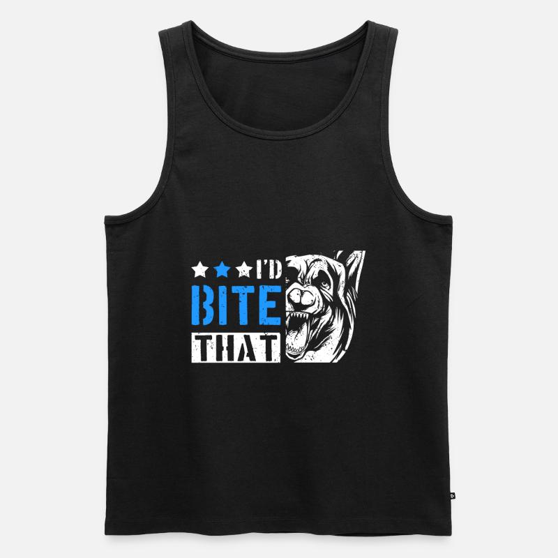 Polizei Polizeihund Schäferhund - Männer Premium Bio Tank Top - Schwarz