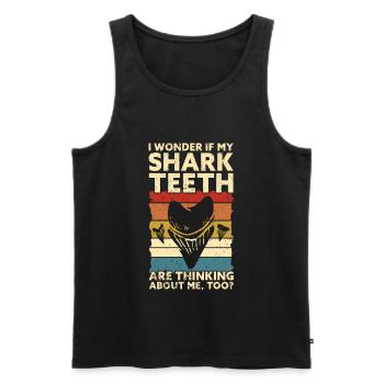 Shark Teeth Fossil Collector Shark Tooth - Men's Premium Organic Tank Top - black - Front - Michal (187cm)