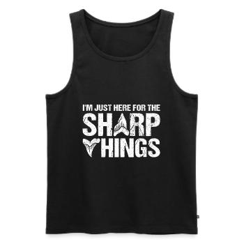 Haifischzähne Fossil Sammler Haizahn - Männer Premium Bio Tank Top - Schwarz - Vorne - Michal (187cm)