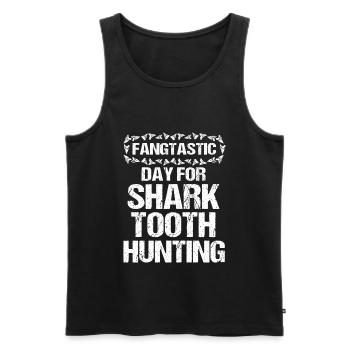 Shark Teeth Fossil Collector Shark Tooth - Men's Premium Organic Tank Top - black - Front - Michal (187cm)