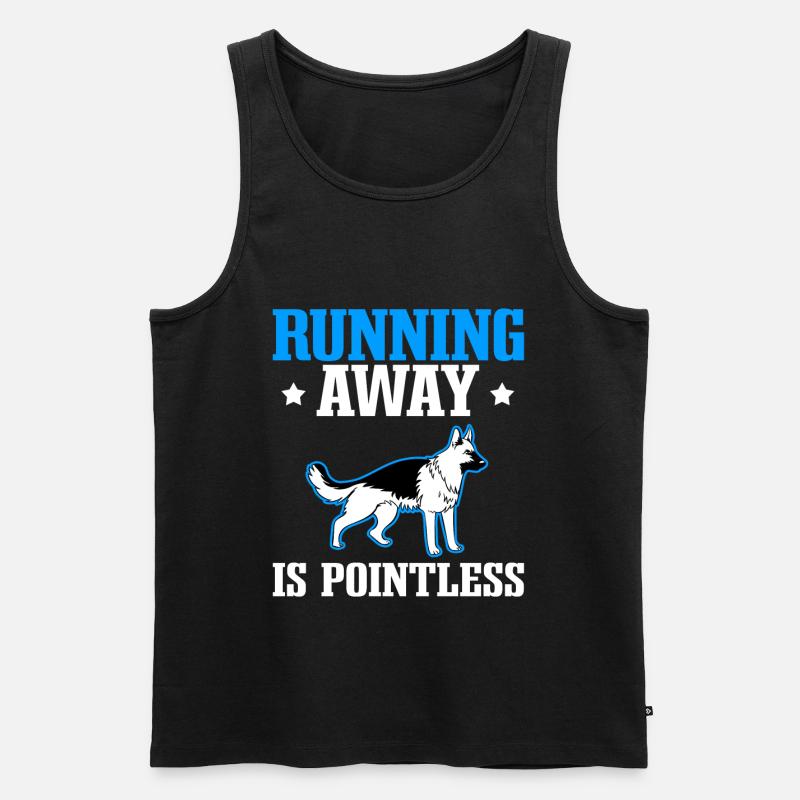Polizist Polizeihund - Männer Premium Bio Tank Top - Schwarz