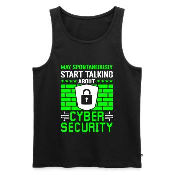 Cyber Security Privacy - Men's Premium Organic Tank Top - black - Front - AI Model Male 178 light (178cm)