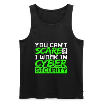 Cyber Security Funny - Men's Premium Organic Tank Top - black - Front - AI Model Male 178 light (178cm)