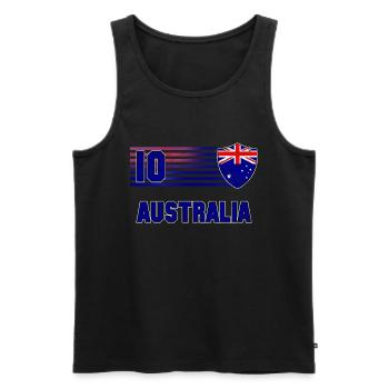 Australia Football Team - Men's Premium Organic Tank Top - black - Front - AI Model Male 178 light (178cm)