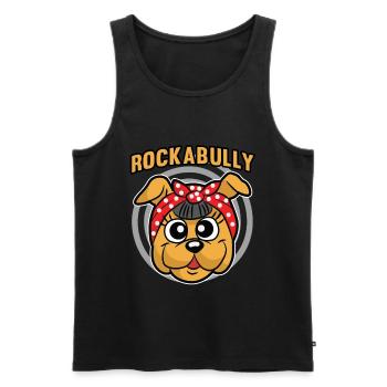 Rockabilly - Männer Premium Bio Tank Top - Schwarz - Vorne - Michal (187cm)