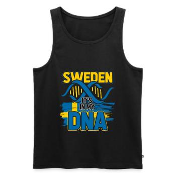 Schweden ist in meiner DNA - Männer Premium Bio Tank Top - Schwarz - Vorne - Michal (187cm)