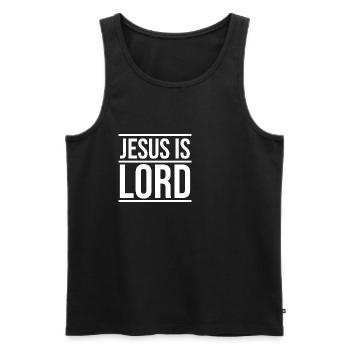 Jesus is Lord - Männer Premium Bio Tank Top - Schwarz - Vorne - AI Model Male 178 light (178cm)