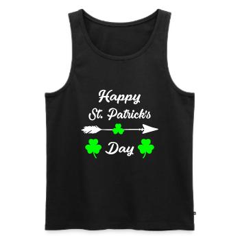 Happy st patricks day St Patricks Day - Männer Premium Bio Tank Top - Schwarz - Vorne - AI Model Male 178 light (178cm)