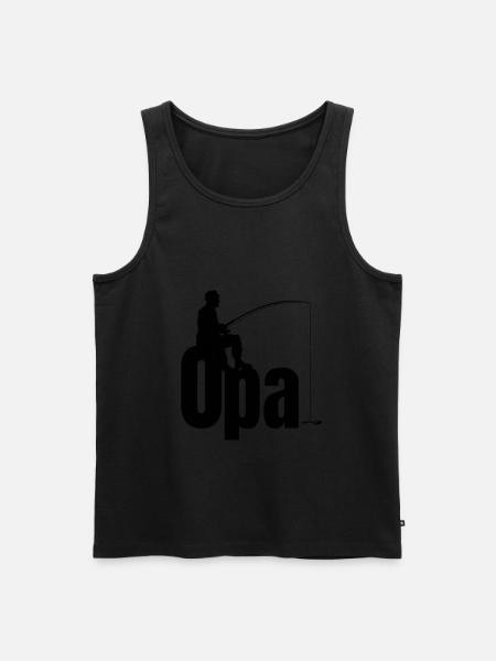 Fishing Fishing Grandpa Grandpa Gift Angler - Men's Premium Organic Tank Top - black