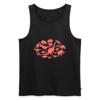 Chemise T-Rex Dinosaure Collection Cadeau - Débardeur bio Premium Homme - noir - Devant - Michal (187cm)