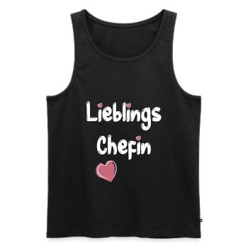 Lieblingschefin Chefin Boss Arbeit Vorgesetzte - Männer Premium Bio Tank Top - Schwarz - Vorne - AI Model Male 178 light (178cm)