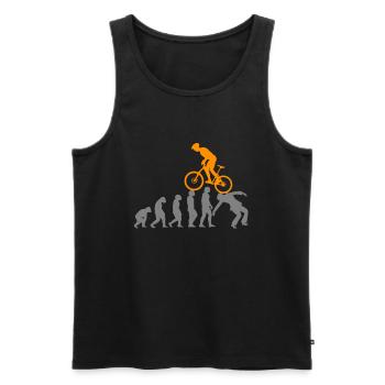 Evolution MTB Mountainbike Mountain Biking Bike - Männer Premium Bio Tank Top - Schwarz - Vorne - AI Model Male 178 light (178cm)