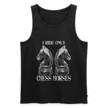 Schach Schachfiguren Schachspiel Lustig Geschenk - Männer Premium Bio Tank Top - Schwarz - Vorne - AI Model Male 178 light (178cm)