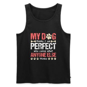 Cadeau amoureux des chiens pour les amoureux des chiens - Débardeur bio Premium Homme - noir - Devant - AI Model Male 178 light (178cm)