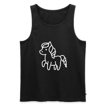 Un poney mignon pour les enfants - Débardeur bio Premium Homme - noir - Devant - AI Model Male 178 light (178cm)