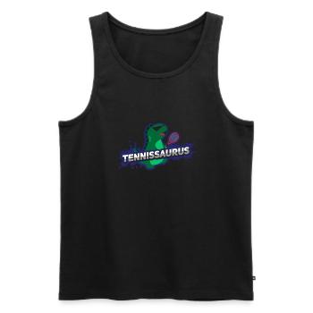 Tennis tennis tennis dinosaure tennis T-Rex Dino - Débardeur bio Premium Homme - noir - Devant - AI Model Male 178 light (178cm)
