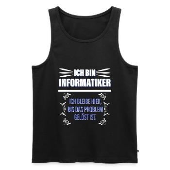 Ich Bin Informatiker - Männer Premium Bio Tank Top - Schwarz - Vorne - Michal (187cm)
