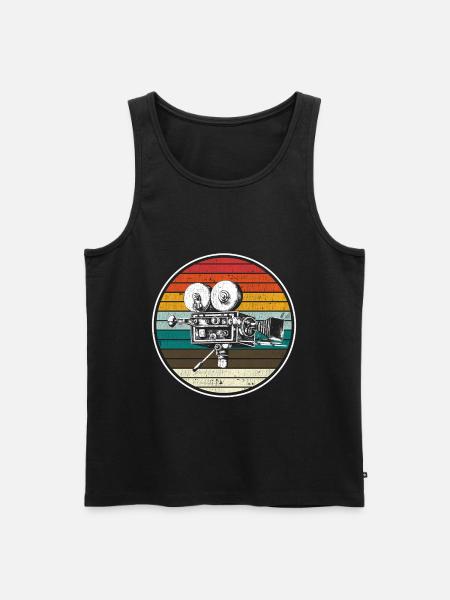 Old retro film camera - Men's Premium Organic Tank Top - black