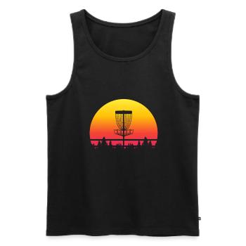 Ultimate Frisbee Spieler Design Für Frisbee Fans - Männer Premium Bio Tank Top - Schwarz - Vorne - AI Model Male 178 light (178cm)