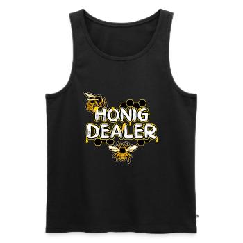 Honig Dealer Imker - Männer Premium Bio Tank Top - Schwarz - Vorne - AI Model Male 178 light (178cm)