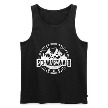 Schwarzwald Berge - Männer Premium Bio Tank Top - Schwarz - Vorne - Michal (187cm)