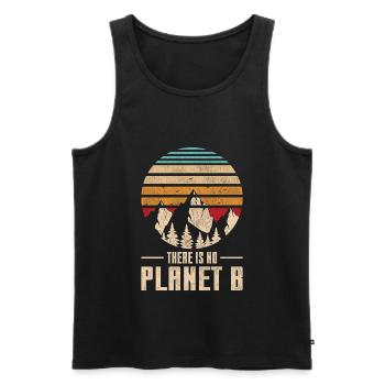 vintage no planet b tenue - Débardeur bio Premium Homme - noir - Devant - Michal (187cm)