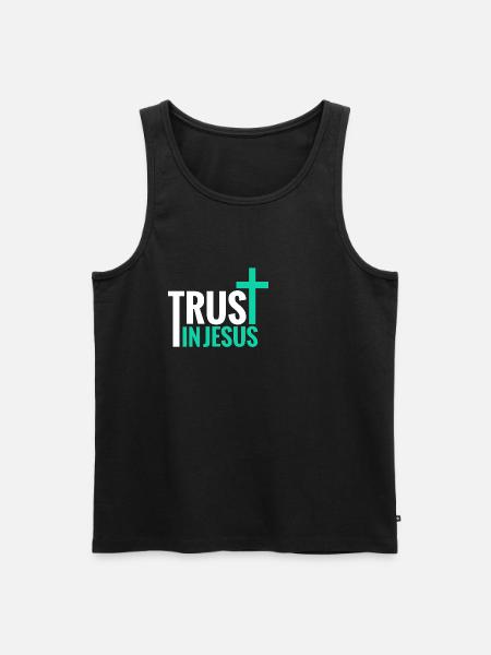 Trust in Jesus - Men's Premium Organic Tank Top - black