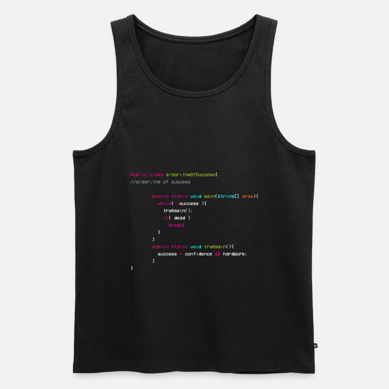Algorithm Of Success - Coder - Informatiker - Männer Premium Bio Tank Top - Schwarz