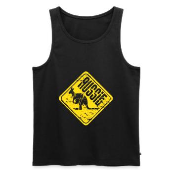 Kangourou Australie I Australian I Koala Bear - Débardeur bio Premium Homme - noir - Devant - AI Model Male 178 light (178cm)